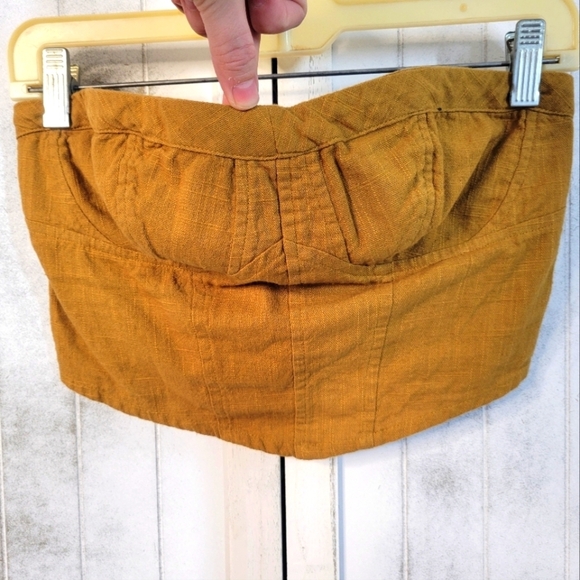 NWOT Free People Leilani Gingham Tube Top Extra Small Brown - Picture 2 of 6